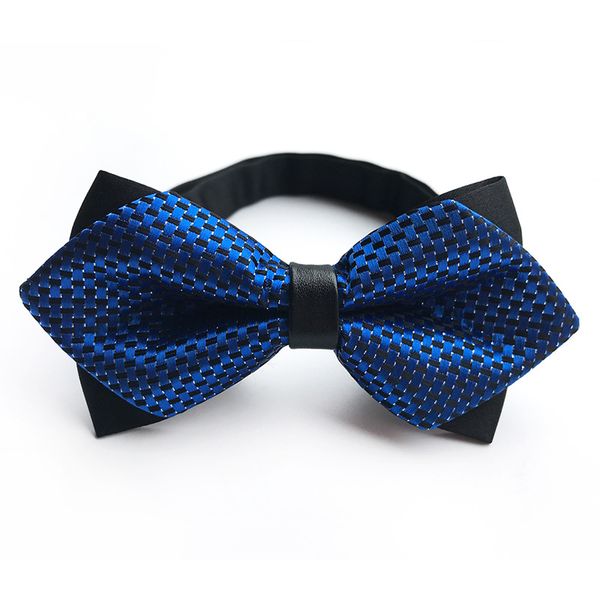 

pink purple men plaid bow ties polyester bow tie male polka dot bowtie necktie business wedding men neckties gravata, Black;blue