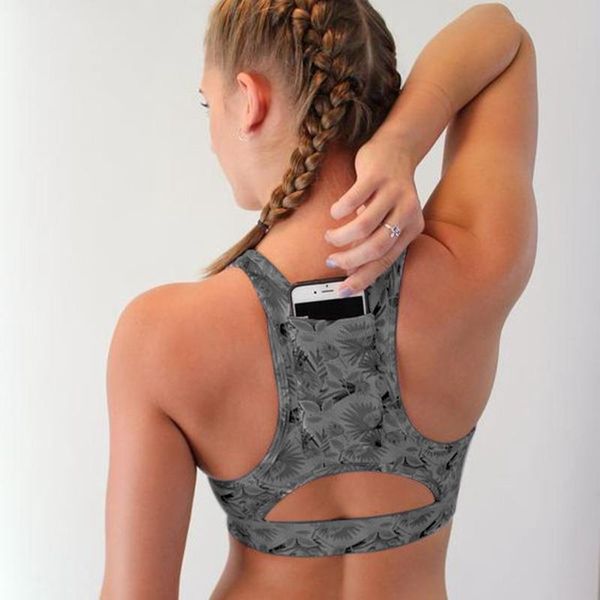 

woman's pro padded compression sports bra sportswear spaghetti strap printed yoga bra top, White;black