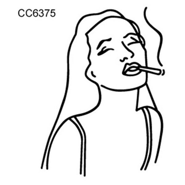 

environmentally friendly waterproof tattoo sticker bad girl tattoo sticker line black and white