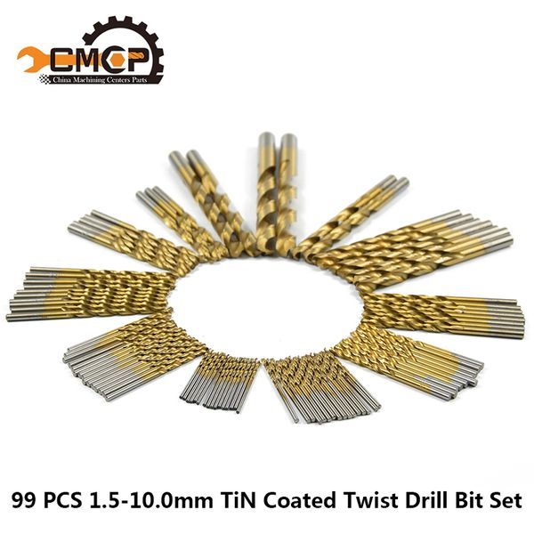 

99pcs 1.5-10mm hss twist drill bits set titanium coated mini drill bit for wood/metal power drilling tools