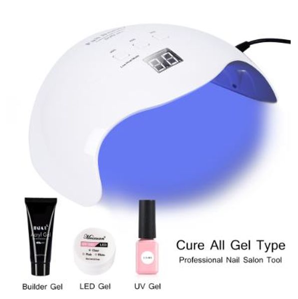 

48w uv led lamp for nail dryer sunlight manicure gel polish curing machine lcd display 21 leds nail lamp salon tool jisun x9plus