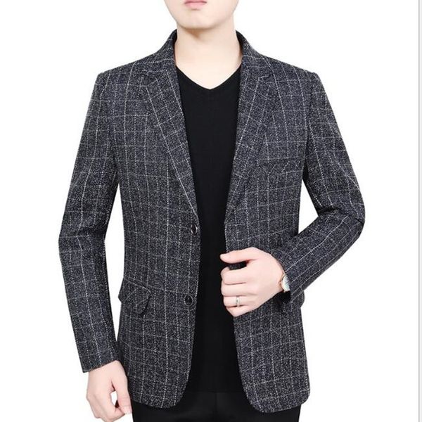 

casual blazer jackets luxurious suit slim-fit male fashion retro brand suit blazer homme, White;black