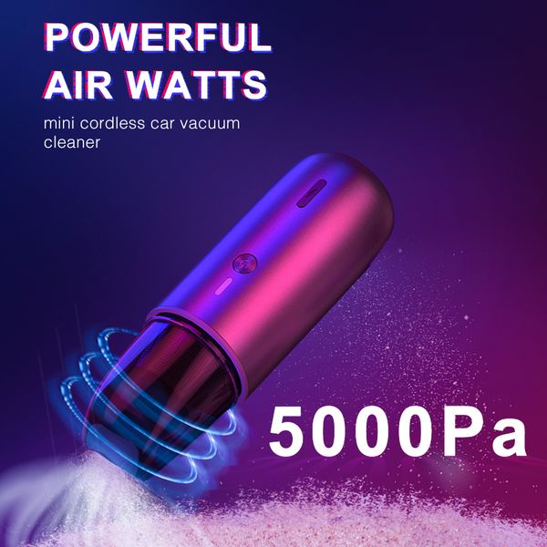 

mini car vacuum cleaner wireless 5000pa portable handheld auto vacuum cleaner robot for car interior & home & computer cleaning