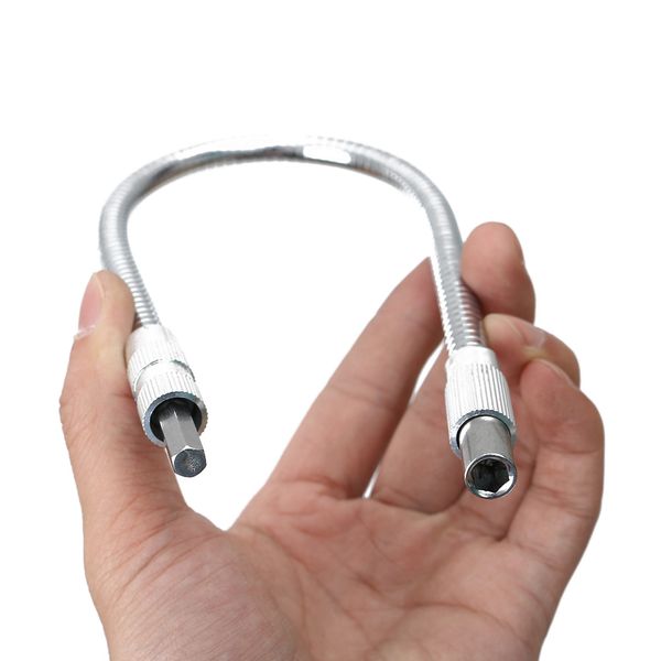 

1pc useful 150mm 200mm 300mm 400mm 1/4" hex flexible hose screwdriver extension bit flex socket holder adapter power tools