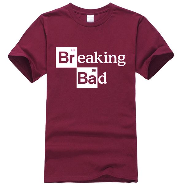 

men t shirts walter white cotton o-neck heisenberg men t-shirt short sleeve casual breaking bad print t shirt for men, White;black