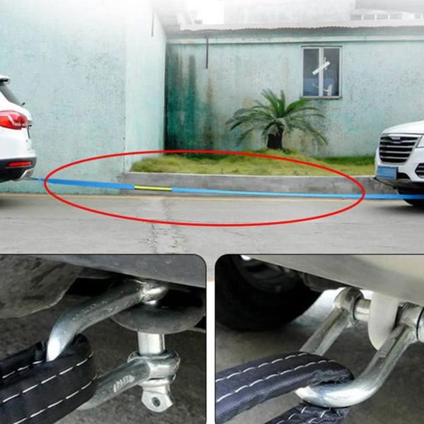 

5m 8 tons winch tow cable tow strap car towing rope with hooks nylon&gloves for heavy duty car emergency off road