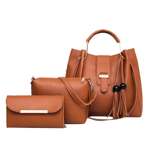 

women bag 3pcs packages women luxury handbags designer shoulder bags retro pattern hand bag for composite bolsos l3