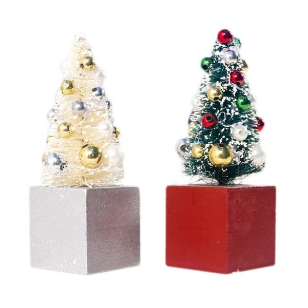 

2pcs deskbead design christmas tree with base home decoration ornaments novelty decor