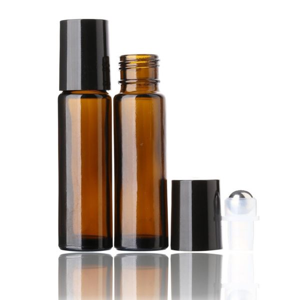 

10pcs/lot 10ml roll on bottles for fragrance perfume essential oil bottle with steel metal roller ball ing