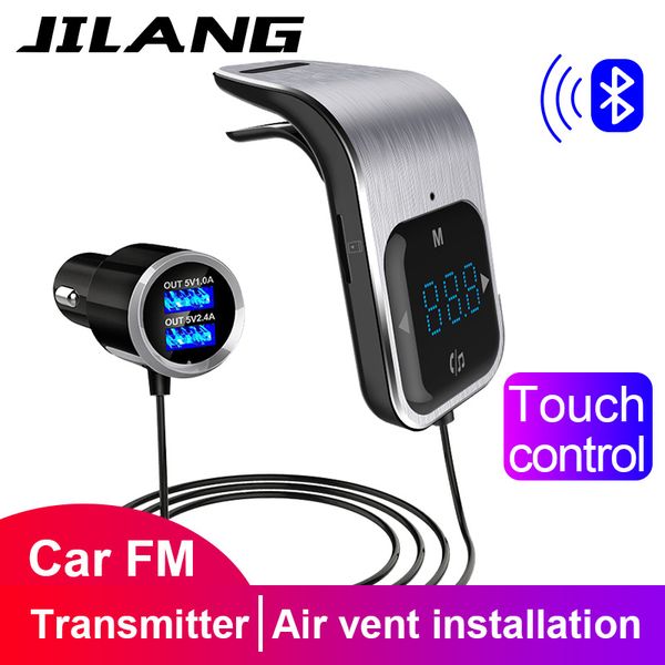 

jiilang fm transmitter modulator bluetooth handsradio adapter car kit audio mp3 player with 3.4a dual usb car phone charger
