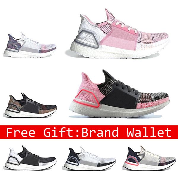 

2019 ultra ultraboost 19 running shoes for men women black white oreo refract true pink mens trainer breathable sports sneakers
