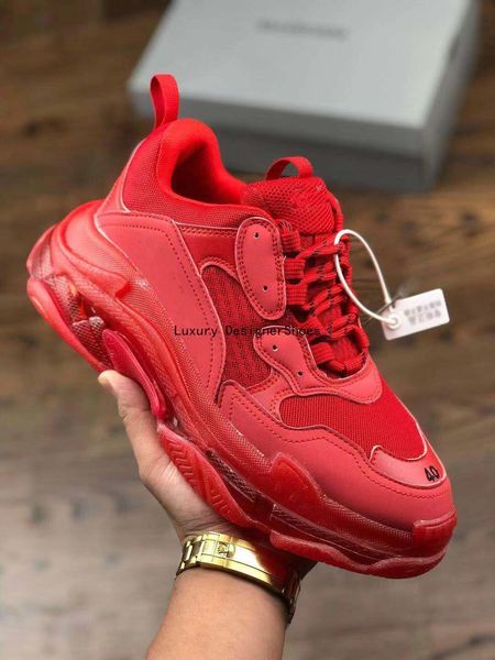 

shoe triple s 3.0 fashion designer casual shoes shoes women's combination nitrogen outsole crystal bottom dad casual shoes star 36-45, Black
