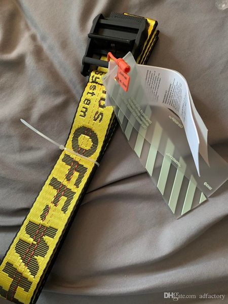 

Off fa hion white new fa hionable canva white belt lei ure golden yellow belt well made canva men women belt white belt, Black;gray