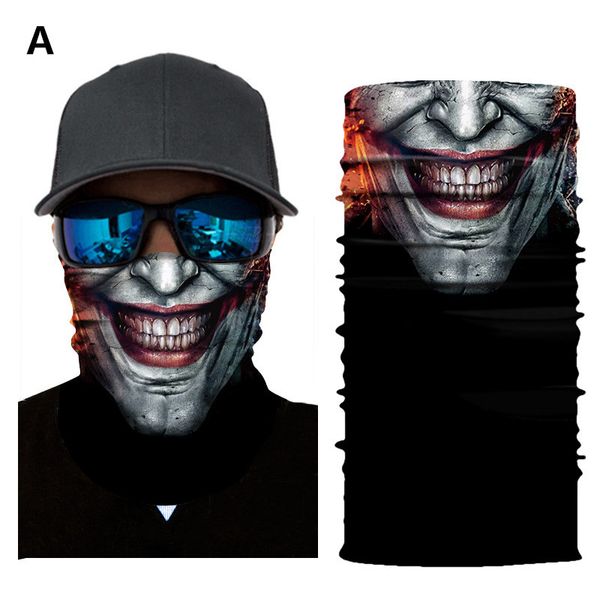 

26 patterns 3d half face mask cool joker jolly triangular scarf binder sunscreen fabrics facial cover for bicycle parade demonstration bedin