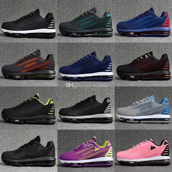 

box with new airs cushion 2019 kpu men sport shoes real casual flat shoes sneakers flair trainers athletic shoes 36-47