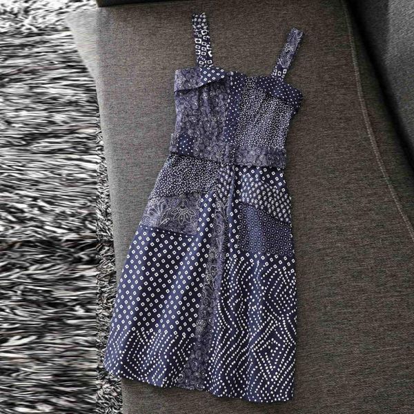 

designer women summer 2020 floral print sleeveless backless dress holiday strap new dresses female vestidos robe, Black;gray