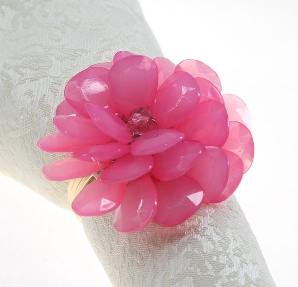 

beads napkin ring flower napkin holder for wedding many colors 12 pcs