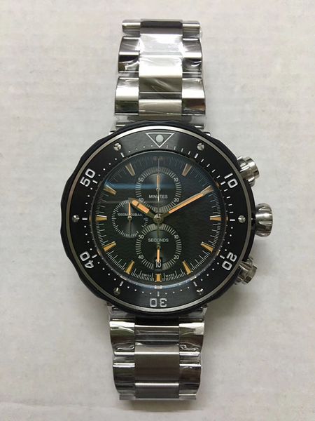 

Whole ale luxury or original butterfly watch buckle 50mm 361l tainle teel waterproof man 039 multi function timekeeping watch