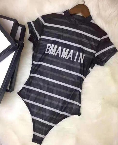 

2020 wholesale summer women swimwear with letters popular brand bikini lady backless bathing suits one-piece high quality, White;black