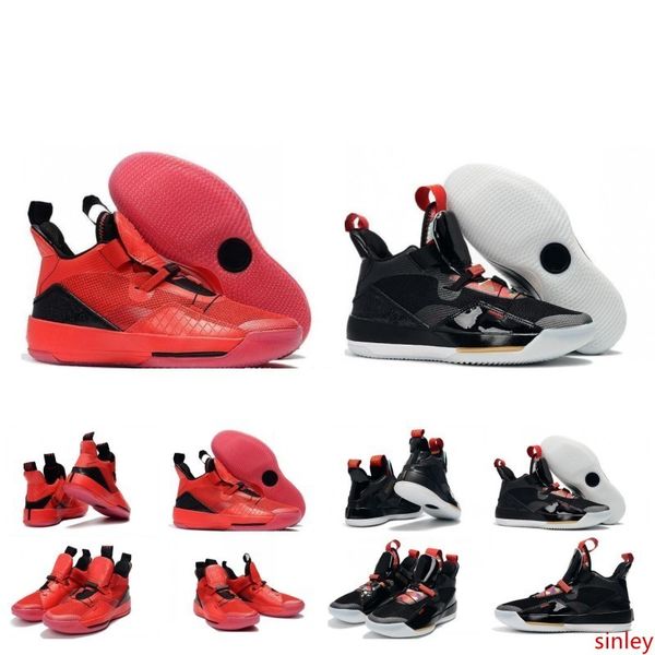 

33 xxxiii chinese new year university red black men basketball sports shoes aq8830-600 33s mens sneakers designer trainers us7-12