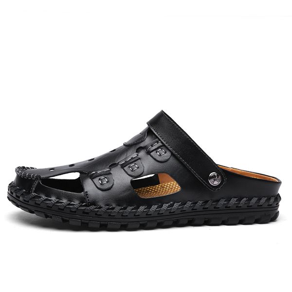 

hombre sandalet sandale heren deportivas zandalias sandel sport para leather male verano romanas men sandalia roman work summer, Black