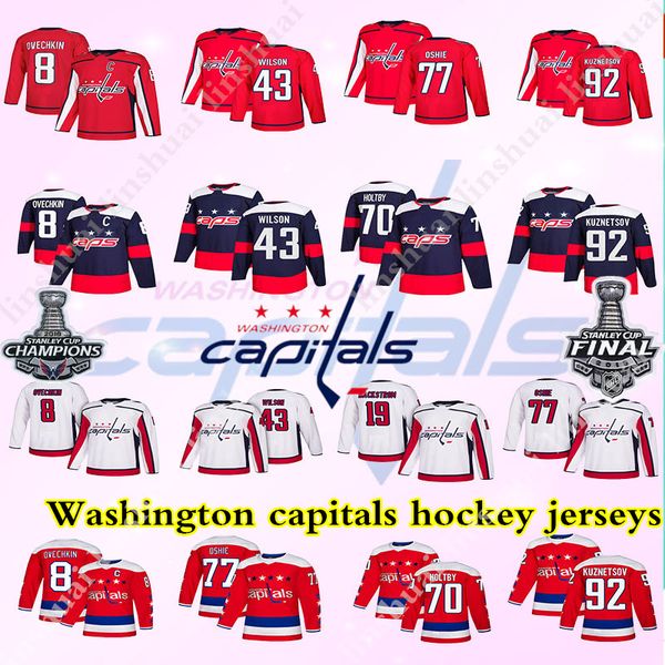 

Hockey tanley cup winner wa hington capital jer ey 8 alex ovechkin 77 tj o hie 70 braden holtby 43 tom wil on 92 kuznet ov hockey jer ey