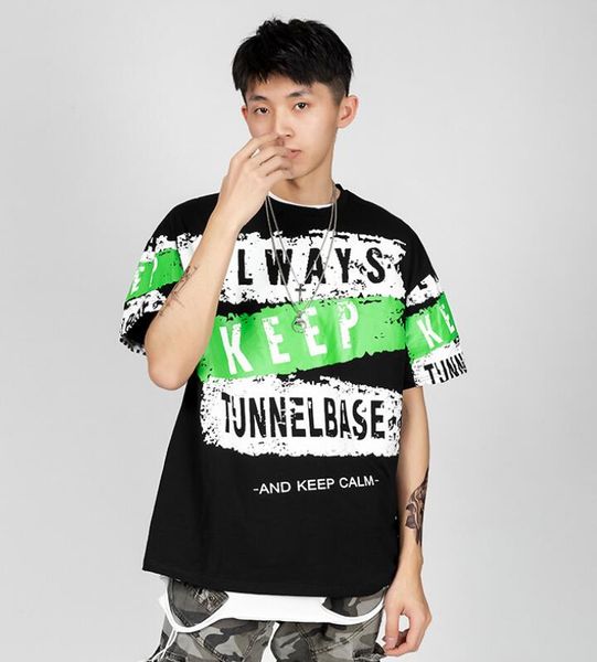 

summer mens t shirts with letters hip hop fashion short sleeve men tee shirts casual for male 2 colors, White;black