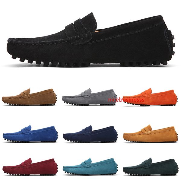 

non-brand classic men loafers shoes slip-on flat business dress sneakers cusale shoes triple black red green 38-47 style 9