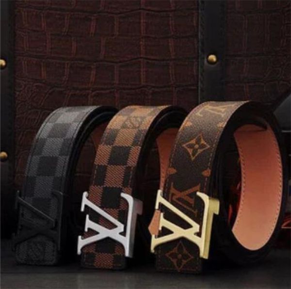 

2019 design belt men and women fashion belts genuine leather luxury belt brand waist belts gold silver black buckle the high quality, Black;brown