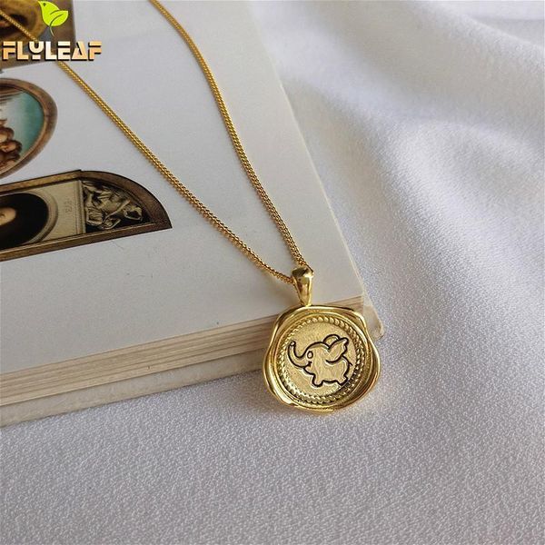 

форзац нерегулярный слон 18k золотое ожерелье для женщин настоящее серебро 925 пробы мода простые изысканные ювелирные изделия ожерелья подв, Silver