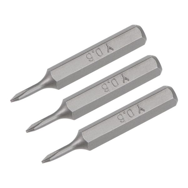 

uxcell screwdriver bits 3pcs 5/32 inch hex shank y0.6 screwdriver bit set 28mm length s2 screw driver kit tools