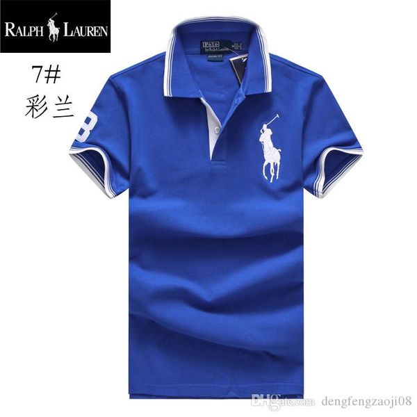 

ralph polos lauren tshirt mens polo shirt outdoor leisure polos cotton striped tee lapel golf polo shirts quality t shirt men brand tees, White;black