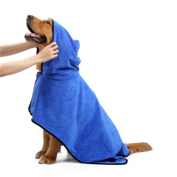 

dog bathrobe xs-xl pet dog bath towel for small medium large dogs 400g microfiber super absorbent