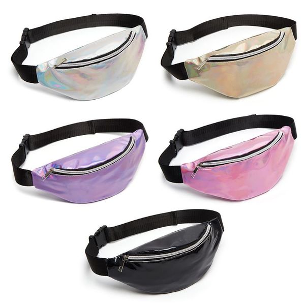

womens pvc transparent waterproof laser waist bag beach pack hologram fanny pack