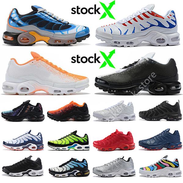 

2020 new just tn plus se men running shoes triple black white og hyper blue total crimson deluxe mens trainers sports sneakers 36-45