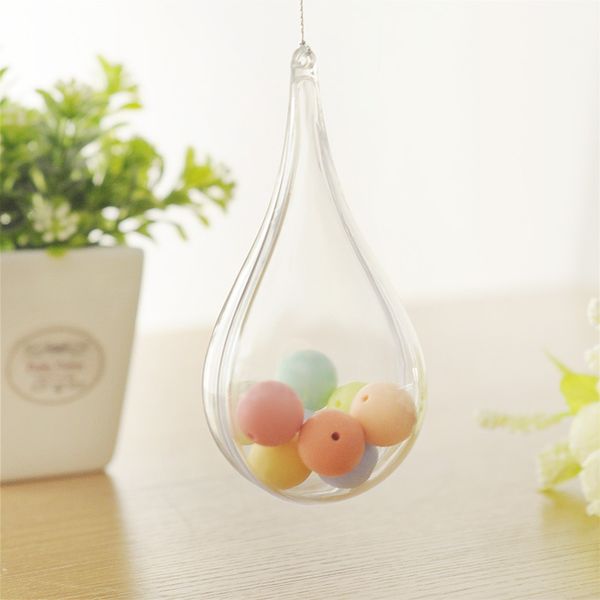 

20pcs transparent plastic hollow water drop ball shape creative candy box wedding party favors sugar box gift boxes
