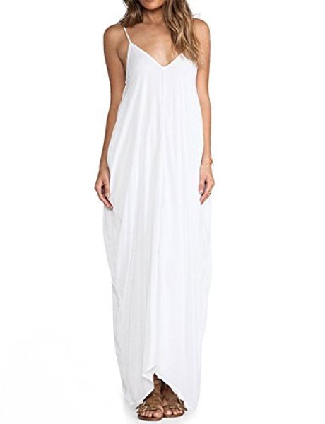 

may&maya women's adjustable shoulder straps maxi dress, Black;gray