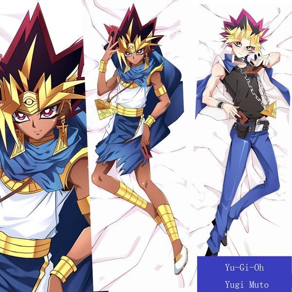 

decorative japanese bl male anime yu-gi-oh yugi mutou throw otaku dakimakura gifts bedding hugging body pillow case 150x50 cm