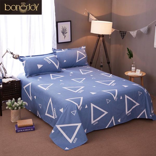

bonenjoy queen size bed sheet sets with case 3 pcs flat sheet for single bed geometric style double bedding sheets