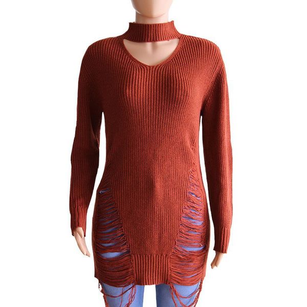 

women sweaters halter female sweater solid color pullovers jumpers long sleeve chic hole hollow out sweater femininas, White;black