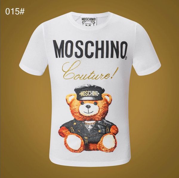 

pp men's designer new summer basic solid color t-shirt men's fashion yellow bear letter t-shirt men's 100% cotton t-shirt 02, White;black