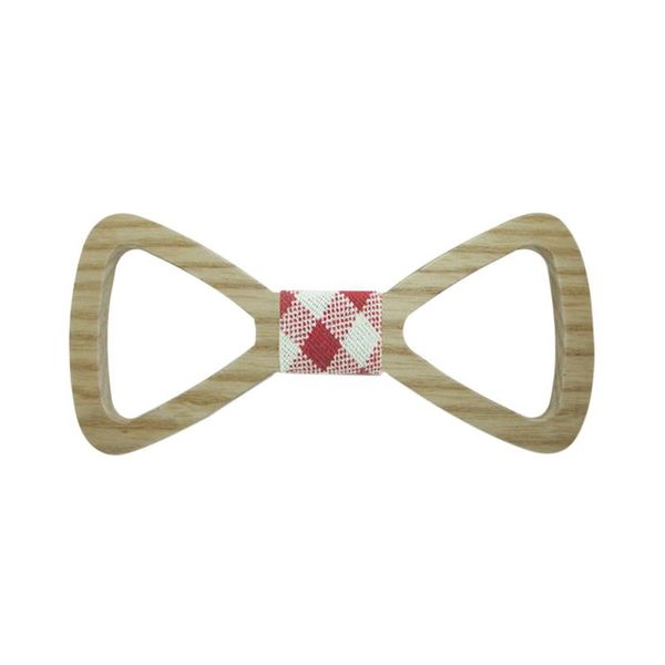 

boys wood bow tie butterfly hollow out bow wooden ties, Red;brown