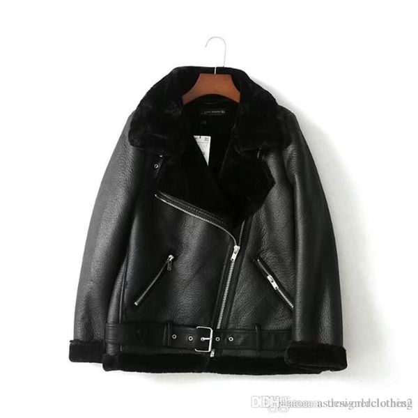 

женка кожа pu кђѬки конѬђкоѬа зим кђѬка пало Ѭокон женин jackt накло, Black