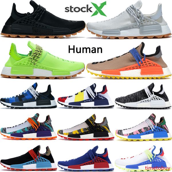

nomad human race infinite species know soul bbc mens running shoes pharrell williams yellow oreo nude men women designer sneakers us 5-12.5