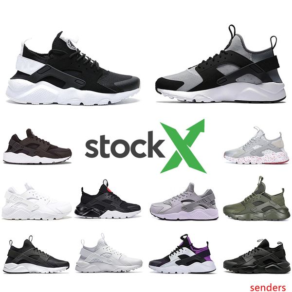 

stock x huarache iv 4.0 iv 1.0 mens running shoes triple black white red silver huaraches men trainers women sports sneakers