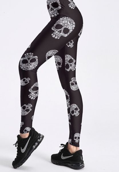 

leggings women new womens arrival leggings plus size leggings black skull thermal fitness warm winter leginsy pants