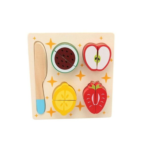 

baby cut fruit jigsaw puzzle wooden children's vegetables onion apple banana egg combination toy educational toys