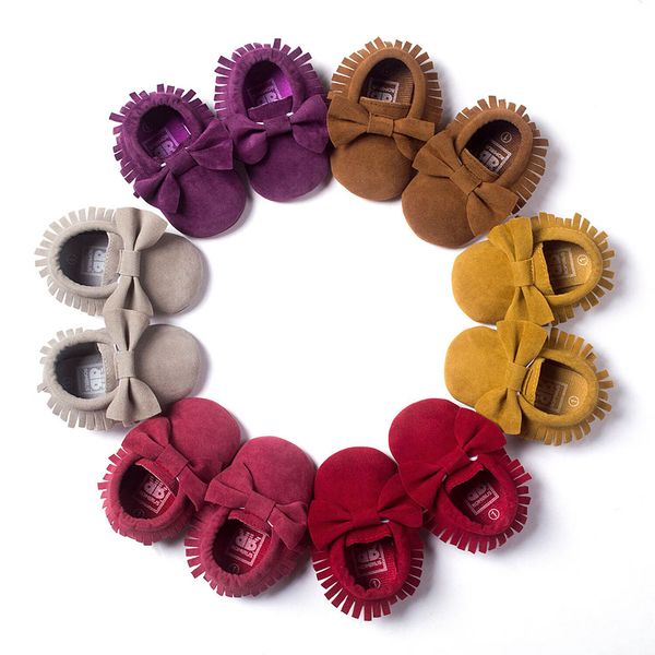 

новорожденный ребенок повседневной обувь детской кроватки девушка принцесса первых ходоки большого лук pu замша kids покрытие обувь