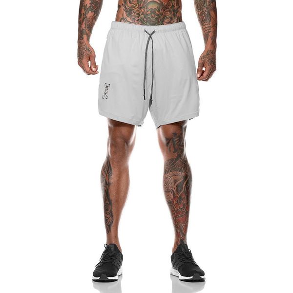 

summer men shorts large size knee length quick dry fit for jogging casual fitness swim shorts, Black