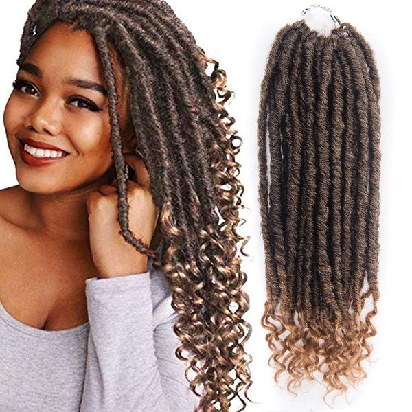 2019 4colour Goddess Locs Crochet Dreadlocks Hair 18 Inch Straight